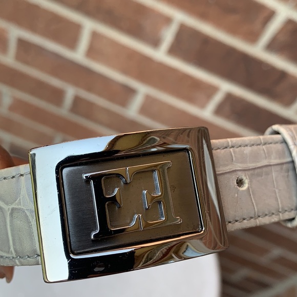 Vintage Escada  Grey Leather Belt XS main image 10